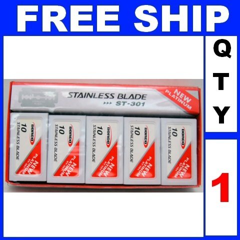 NEW 1 PACK DORCO STAINLESS SHAVING BLADES New Platinum (100 Blades/pack)