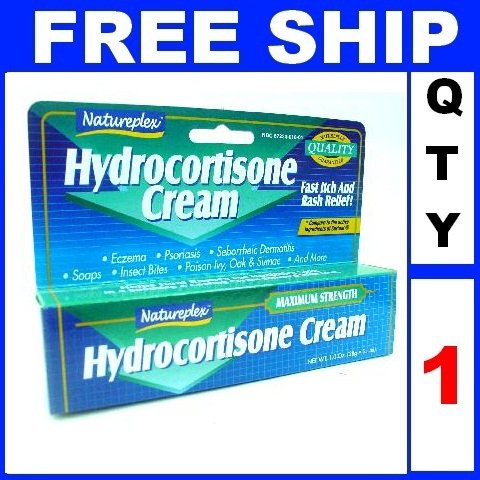 NEW 1 Tube Natureplex 1% HYDROCORTISONE Anti Itch Cream Skin Rash (1oz/Tube)
