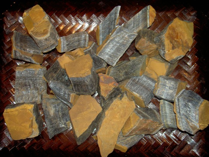 Blue Tigers Eye (raw chunks) - a stone of integrity