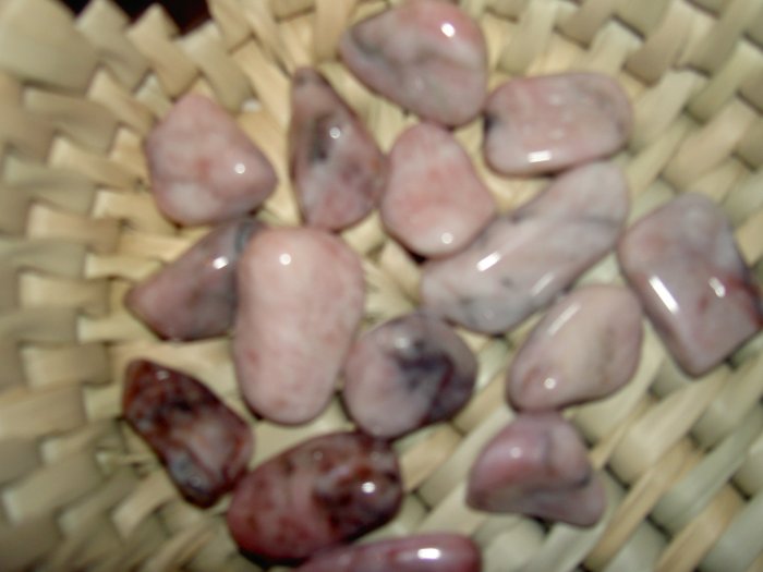 Strawberry Quartz (tumbles) - for reducing anxiety and promoting a loving self-esteem
