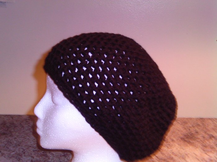 Crochet Medium Black Hat