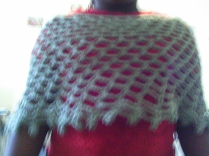 Crochet Medium green Pancho