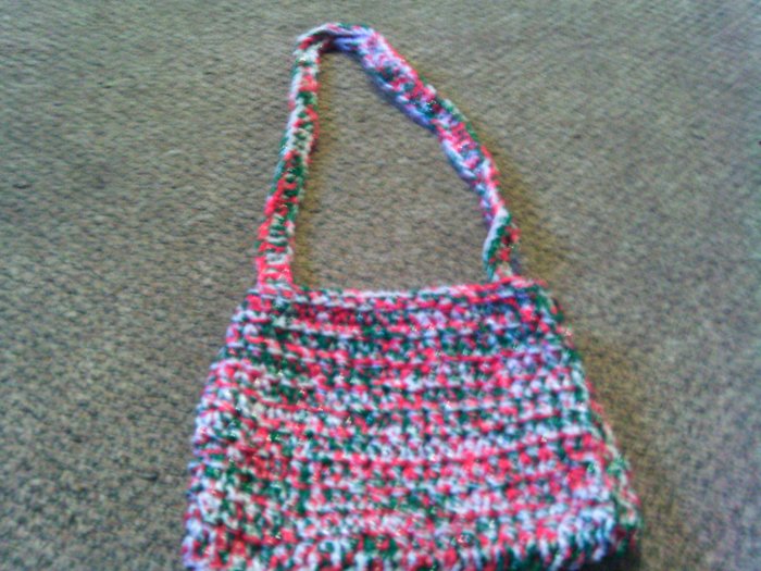 Crochet Small Christmas color handbag