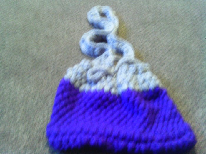 Crochet Purple & Gray Medium handbag