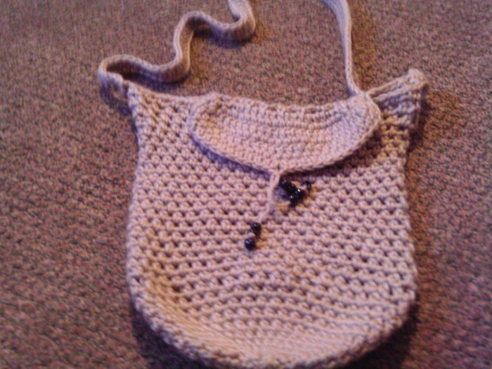 Crochet small Tan handbag