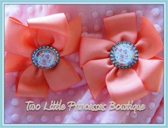 Just Peachy Happy Birthday Bows