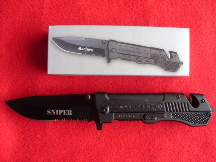 Sniper Assisted Open Knife 9MM Pistol