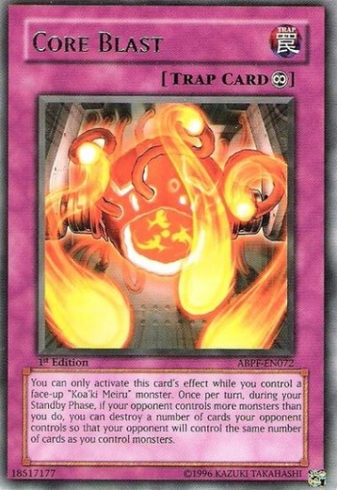 Yu-Gi-Oh Rare 1st Edition Core Blast