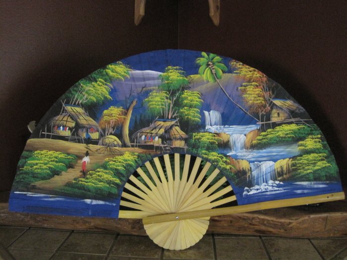Asian wall art silk with bamboo hand painted.40"wide