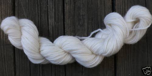 100% wool yarn, worsted weight, off-white , 1 skein