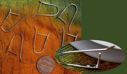 3 pairs of French ear wire mountings, 36 x 20 mm