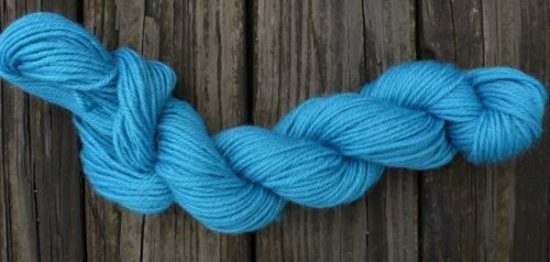 100% wool yarn, worsted weight, teal, 1 skein