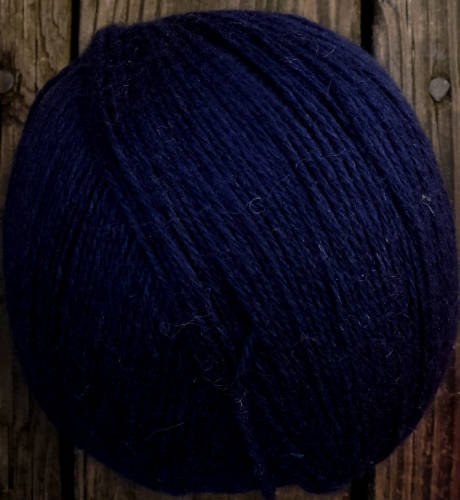 Cashmere wool blend yarn, Fingering weight, navy blue