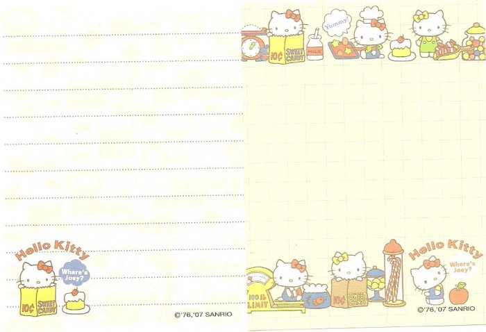 Sanrio HELLO KITTY mini memo lot # G