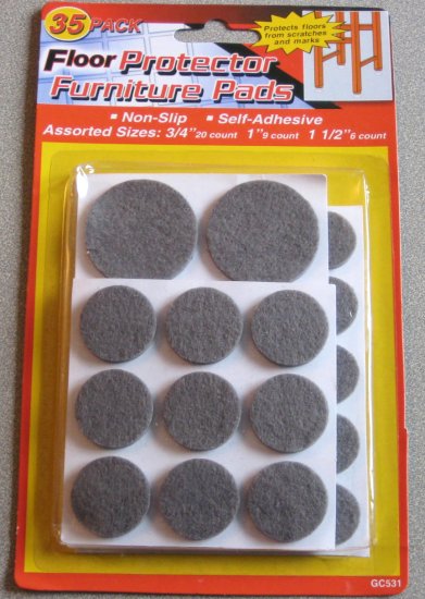 35 Felt Floor Protector Pads for Furniture, Tables & Chairs