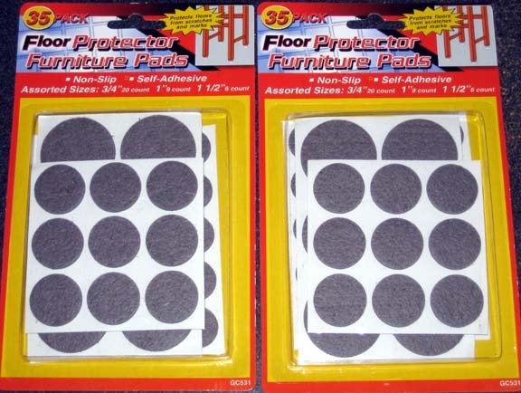 70 Felt Floor Protector Pads for Furniture, Tables & Chairs