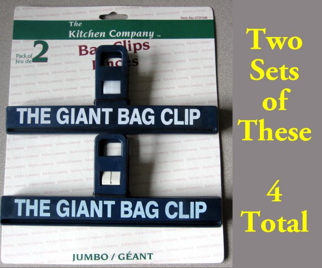 4 Giant 8" Potato Chip Bag Clips