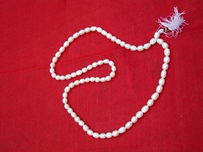 White PEARL Moti beads ROSARY japa mala