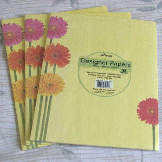 Designer Papers - Gerber Daisies - For Scrapbooks, Invitations, Announcements, Cards