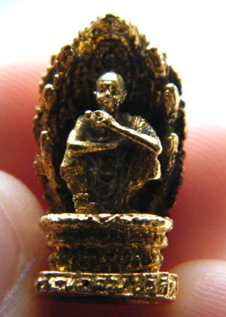 LP KOON Buddha Thai amulet pendant bronze temple box