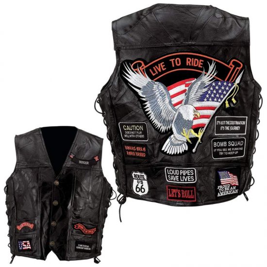 Live To Ride Leather Vest