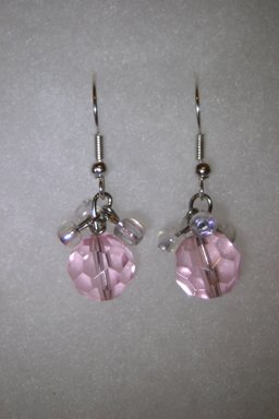 Pink Snowball Earrings
