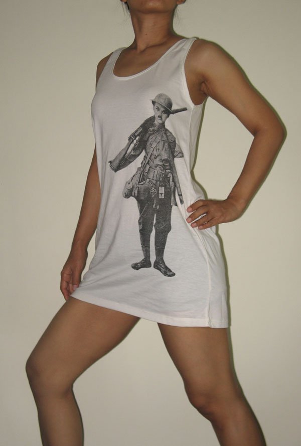 CHARLIE CHAPLIN... Cute Long Tank Top