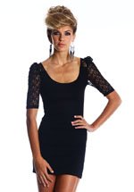 LACE SLEEVE DRESS (S,M,L)