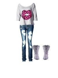3/4 sleeve LIPS top