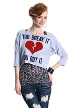 Broken Heart Tee (S,M)