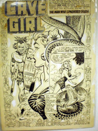 BOB POWELL ORIGINAL ART CAVE GIRL COMPLETE STORY # 14, 4.5 VG +