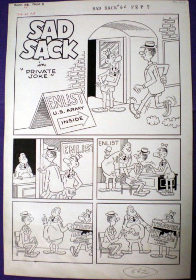 George Baker Sad Sack Original Art # 60, 8.0 VF