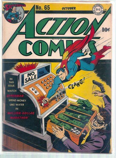 ACTION COMICS # 65, 7.5 VF -