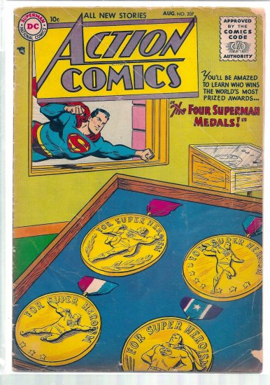 ACTION COMICS # 207, 2.0 GD