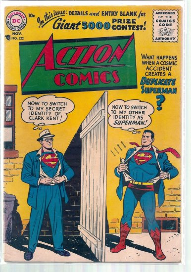 ACTION COMICS # 222, 4.0 VG