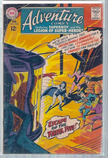 ADVENTURE COMICS # 365, 2.5 GD +
