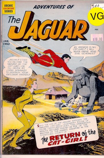 Adventures of the Jaguar # 4, 4.5 VG +