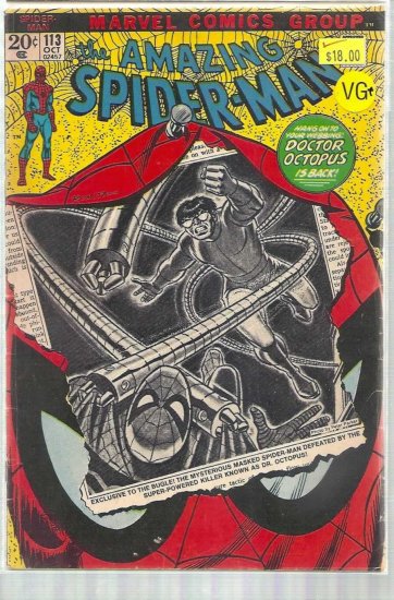 AMAZING SPIDER-MAN # 113, 4.5 VG +