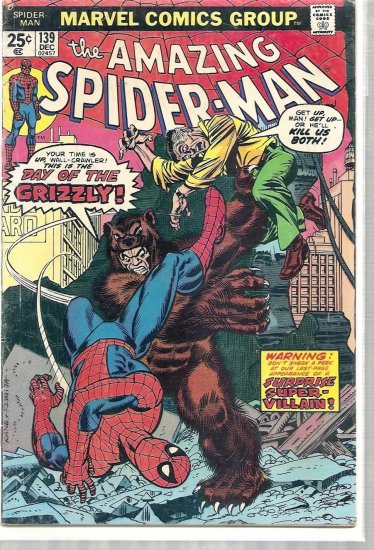 AMAZING SPIDER-MAN # 139, 4.0 VG