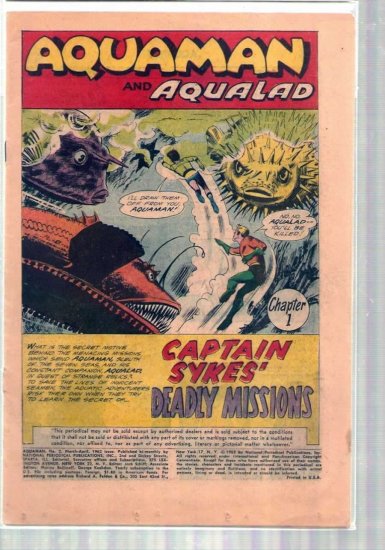 AQUAMAN # 2, 0.5 PR
