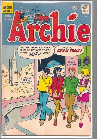 ARCHIE COMICS # 196, 4.5 VG +