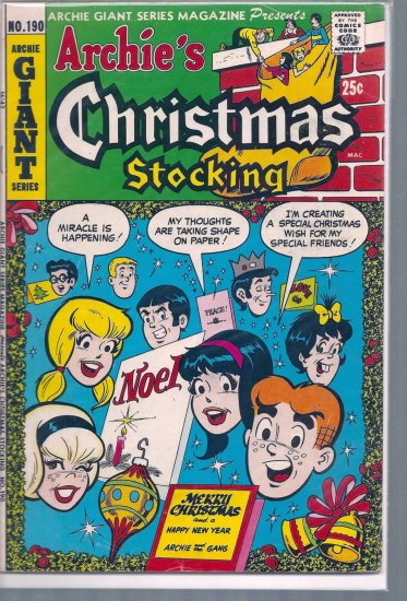 ARCHIE GIANT SERIES MAGAZINE # 190, 4.5 VG +