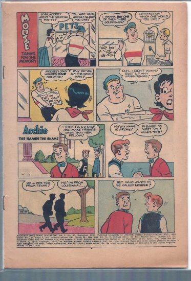 ARCHIE'S JOKE BOOK MAGAZINE # 30, 0.5 PR