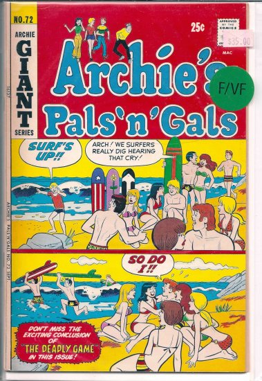 Archie's Pals 'N' Gals # 72, 4.5 VG +