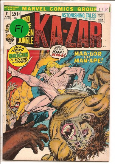 Astonishing Tales # 11, 6.0 FN