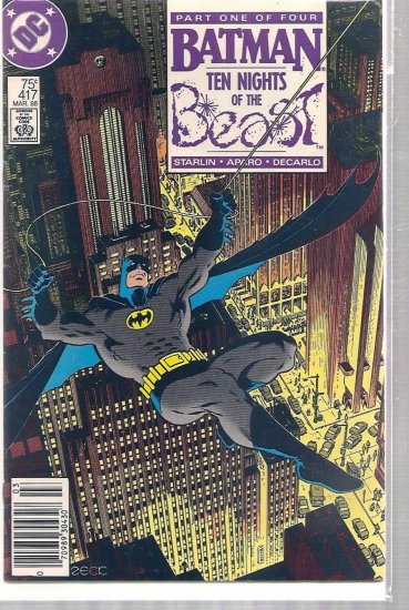 BATMAN # 417, 4.5 VG +