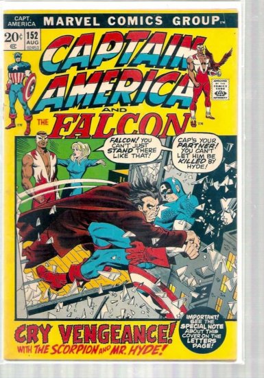 CAPTAIN AMERICA # 152, 4.5 VG +
