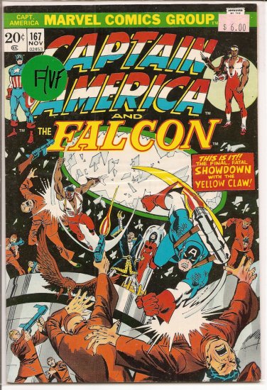 Captain America # 167, 7.0 FN/VF