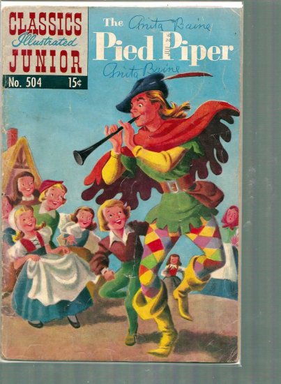 CLASSICS ILLUSTRATED JUNIOR THE PIED PIPER # 504, 3.0 GD/VG