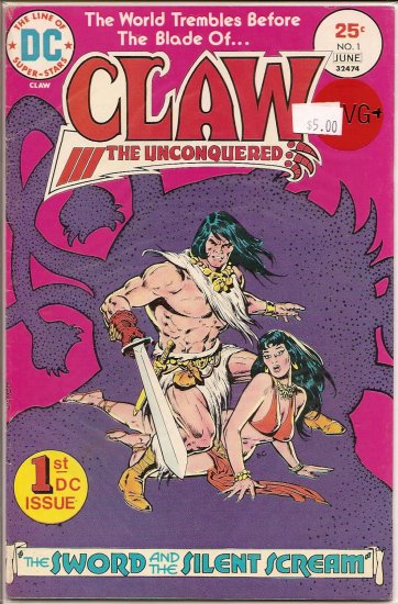 Claw The Unconquered # 1, 4.5 VG +